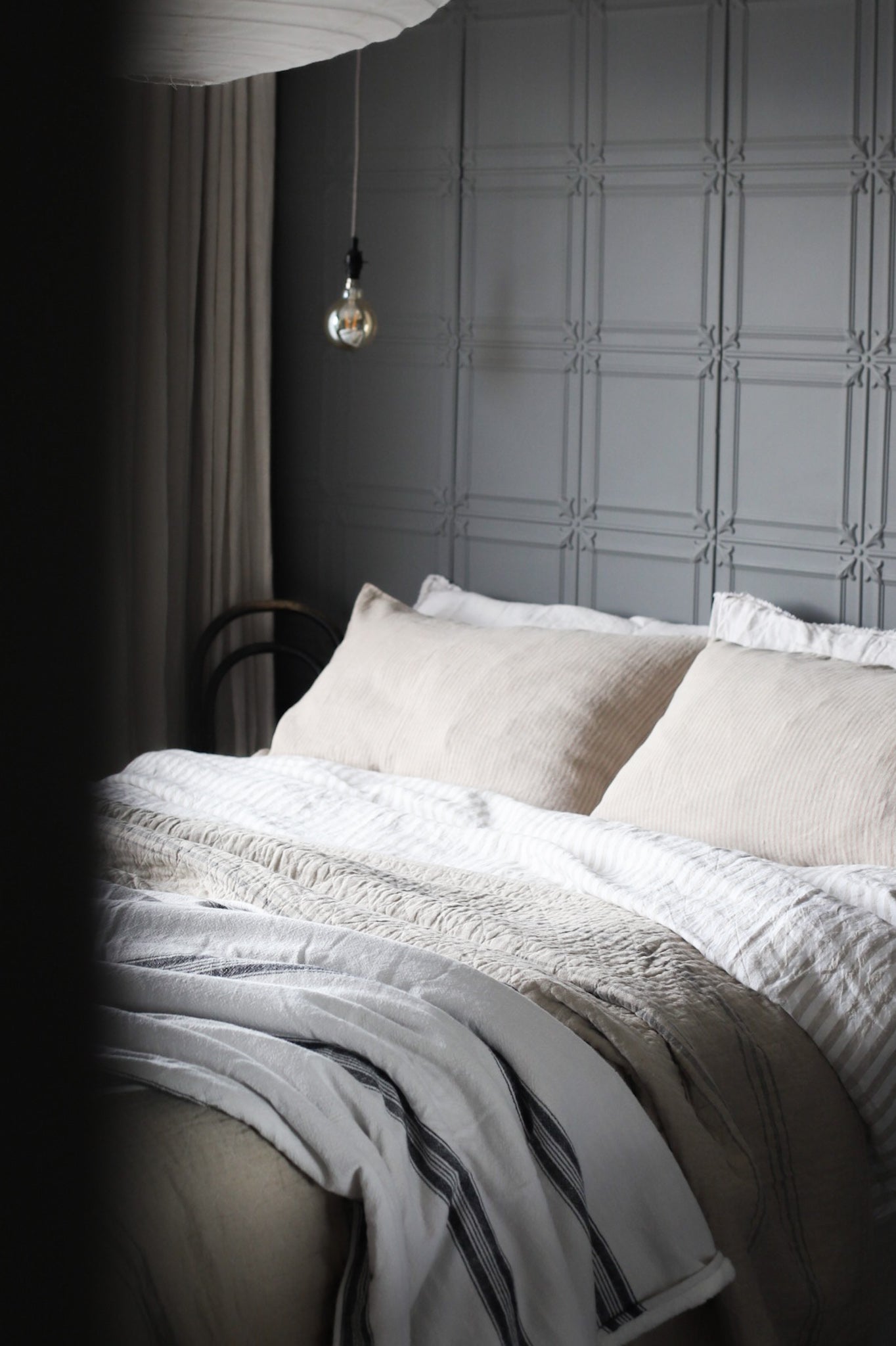Noemi Pillowcase set of two - Sandstone stripe
