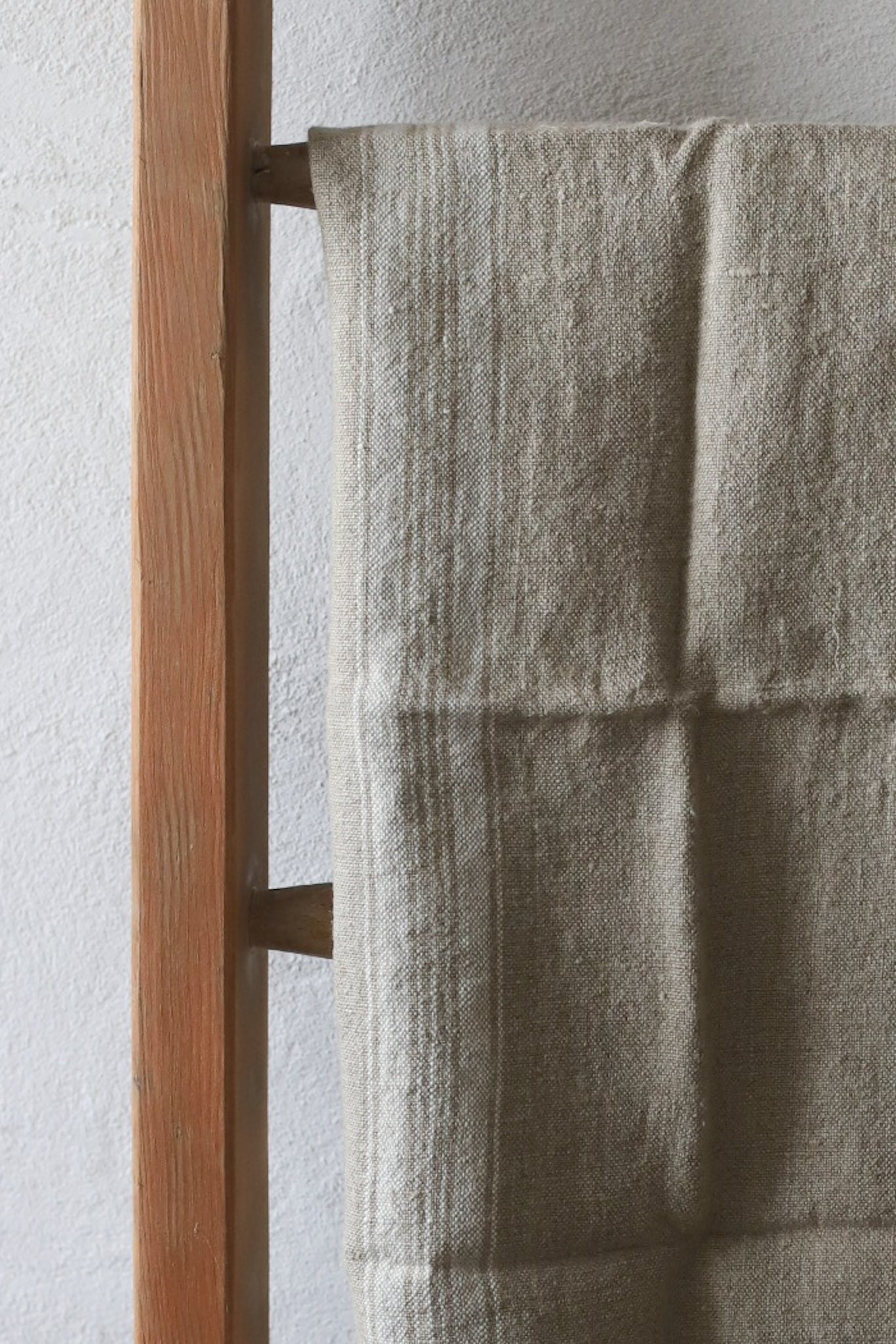 Basics White Stripe Linen Tea Towel