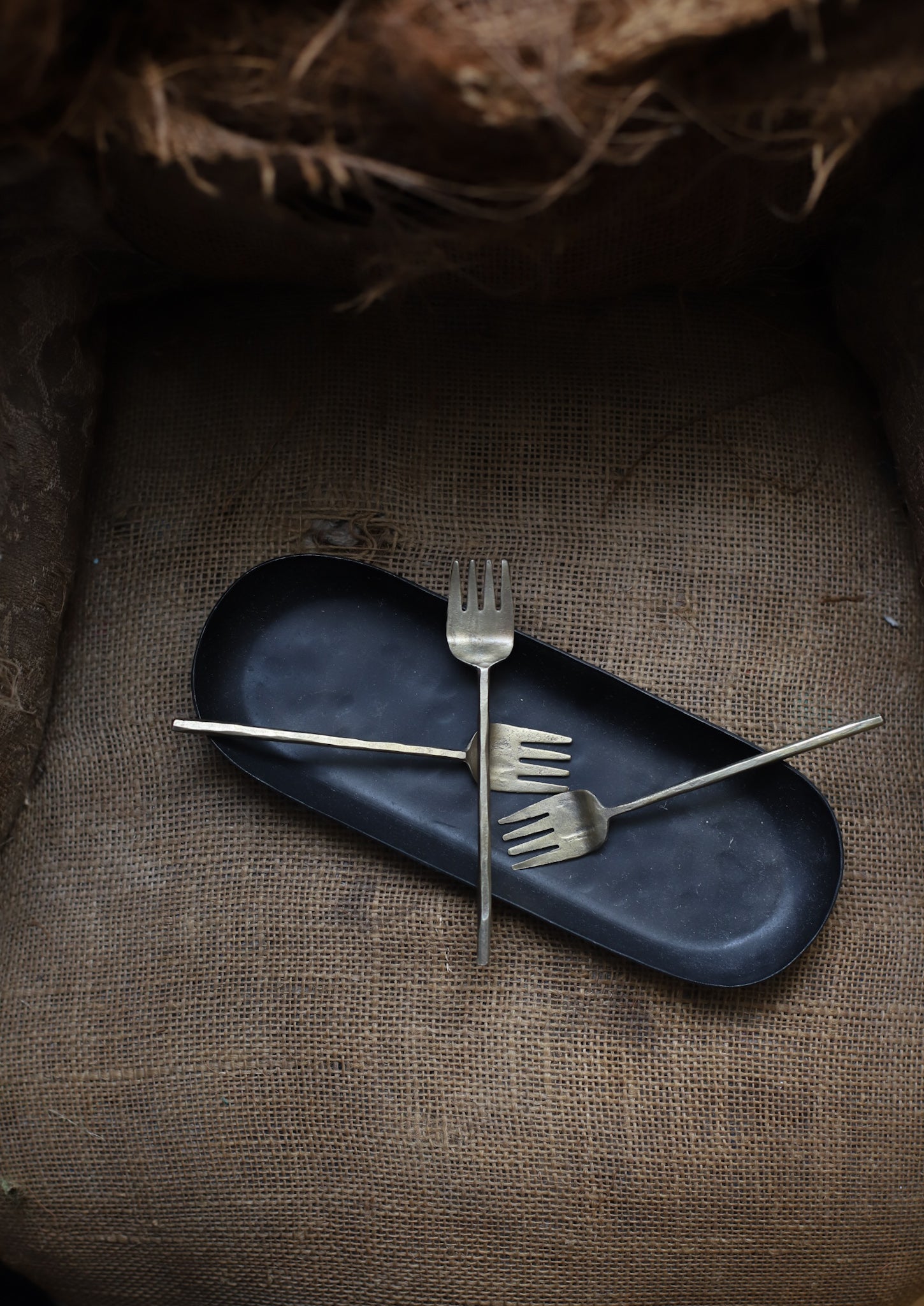 BRASS TAPAS FORK