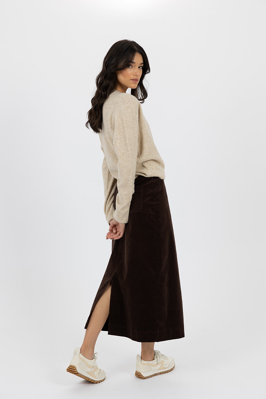 BILLIE skirt - Sea Green + Cocoa