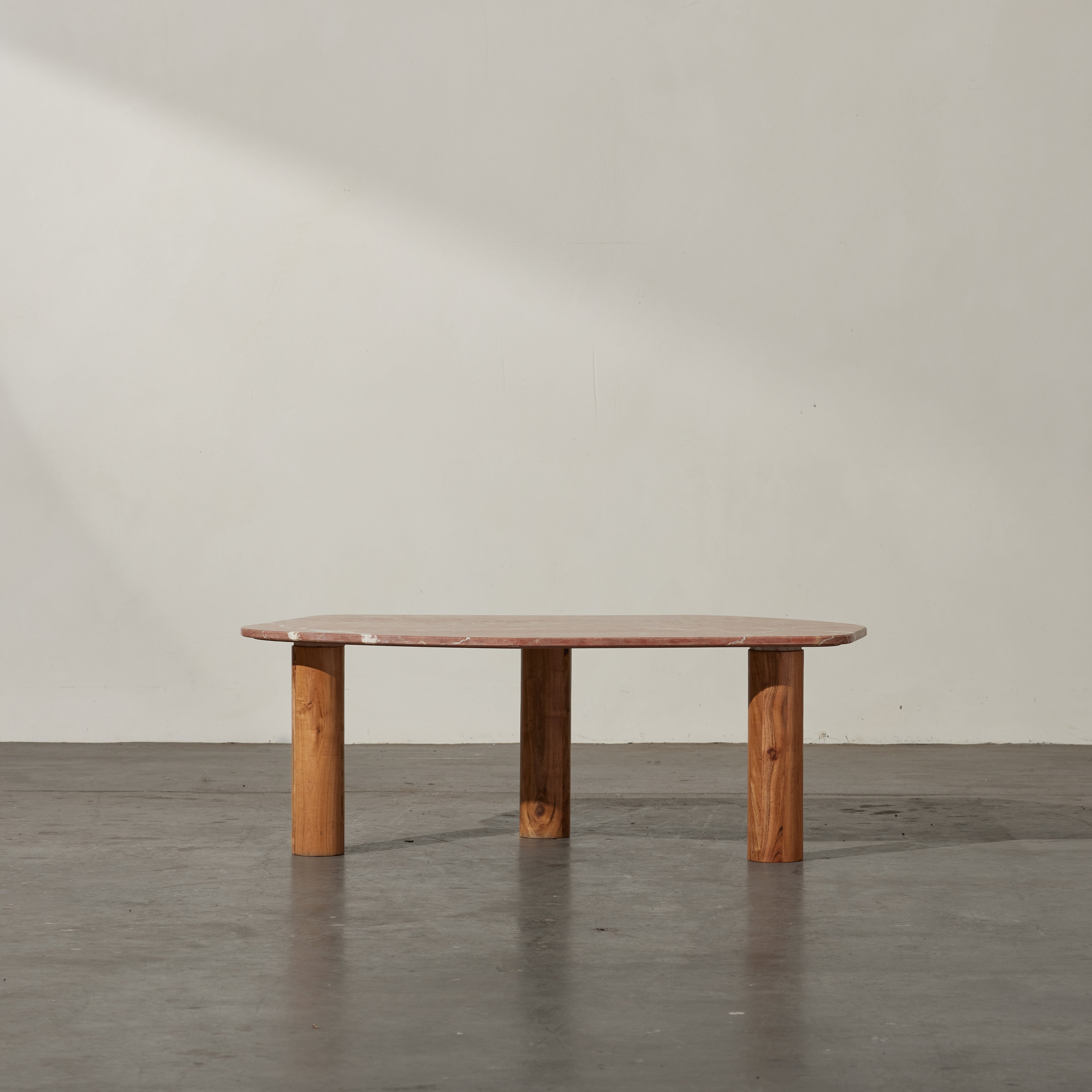 Pedro Red Alicante Marble Coffee Table