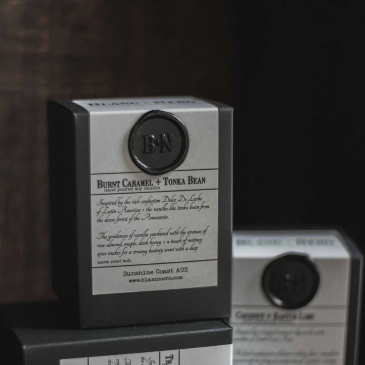 Blanc + Nero Burnt Caramel + Tonka Bean candle