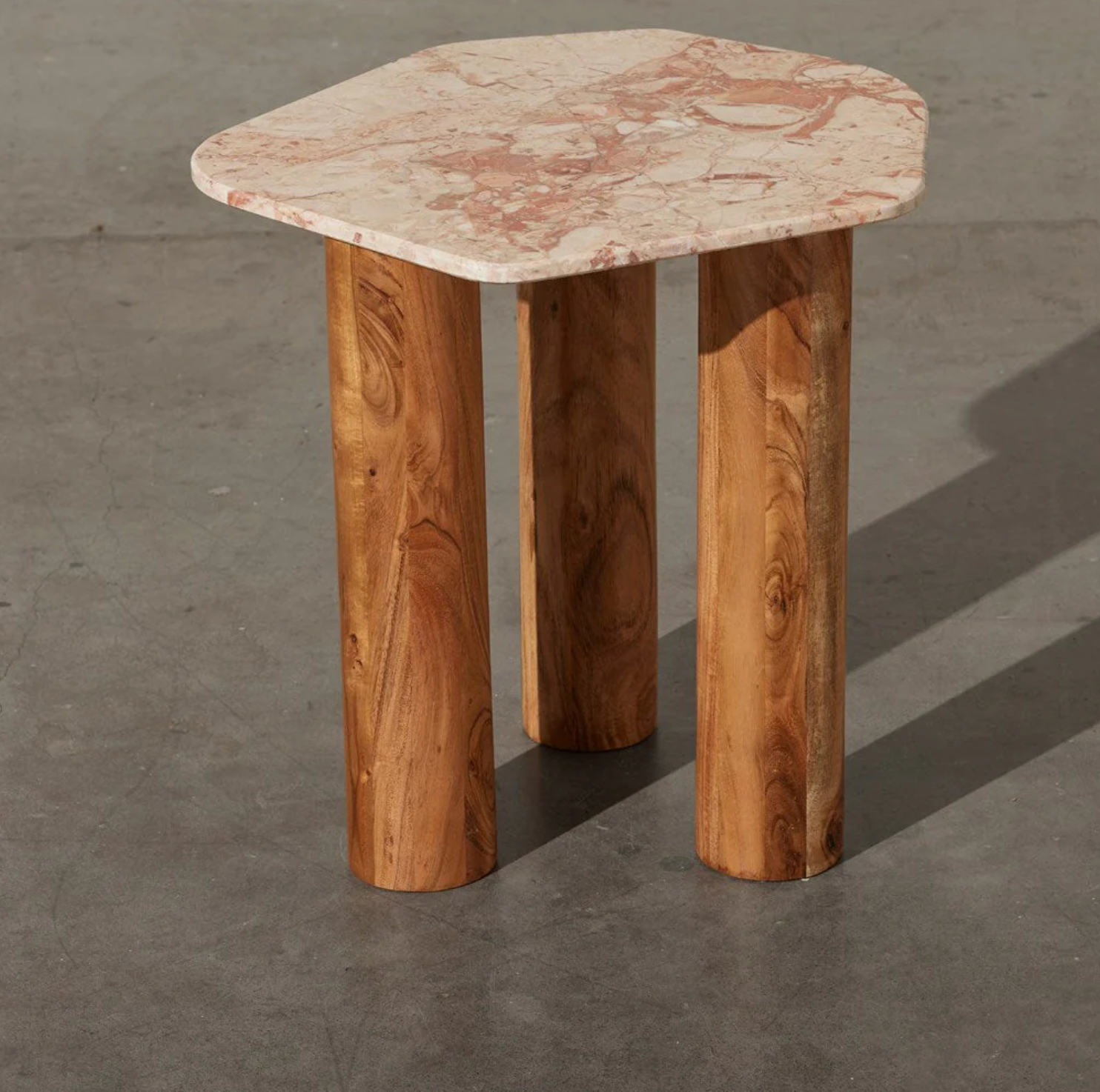 Jackson Marble Side Table Pink Lagoon