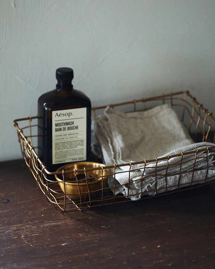Brass Wire Basket - Large