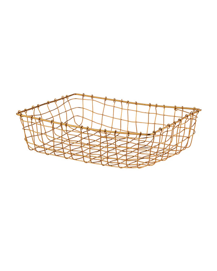 Brass Wire Basket - Large