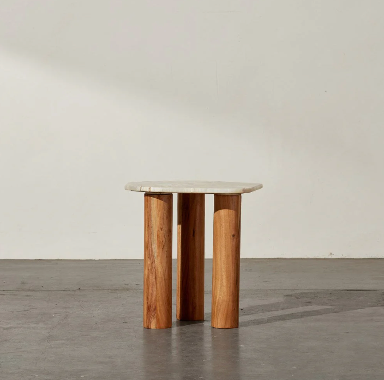 Jackson Marble Side Table Onyx Travertine